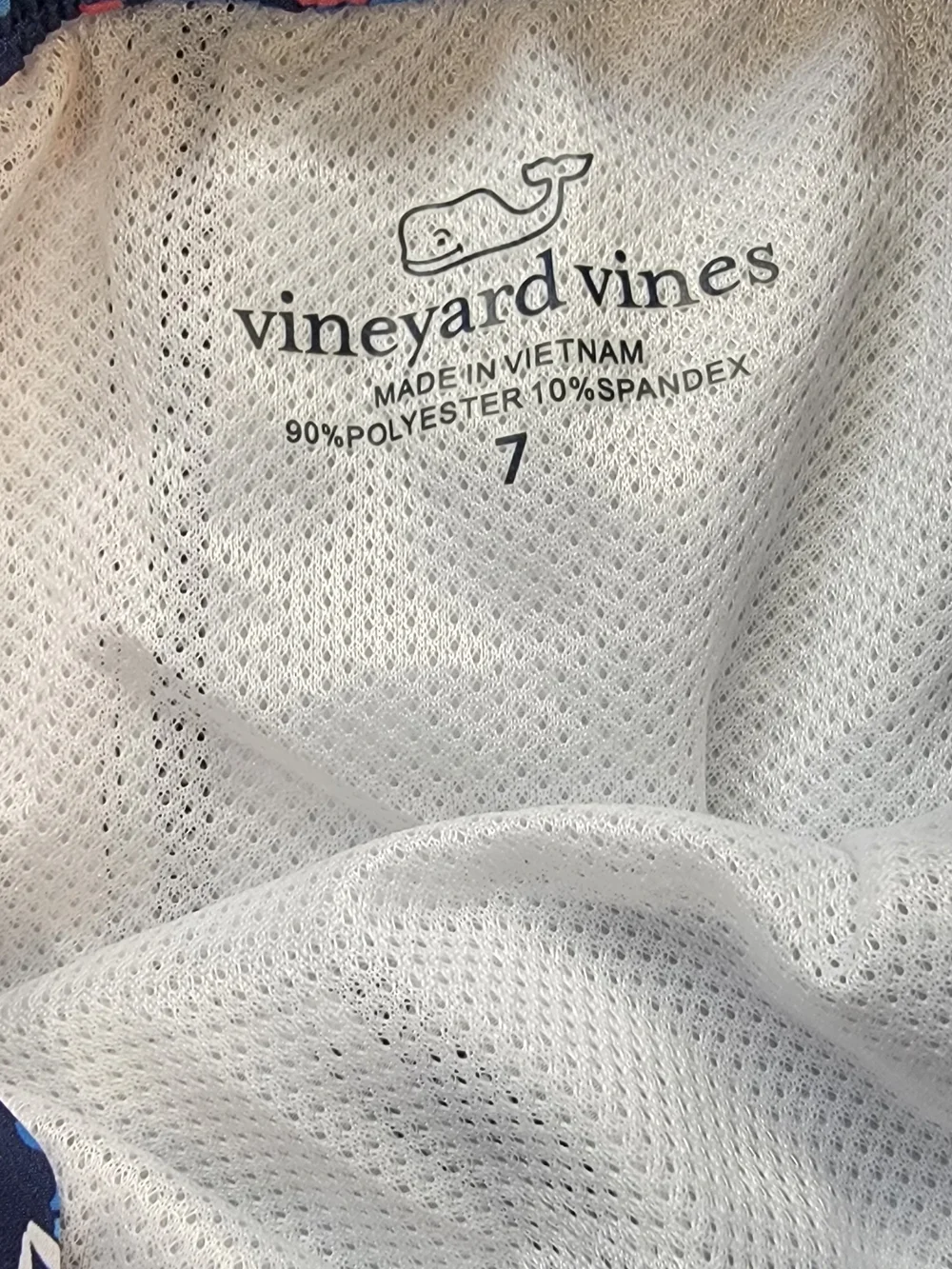 Vineyard Vines Navy Sailboat Print Swim Trunks